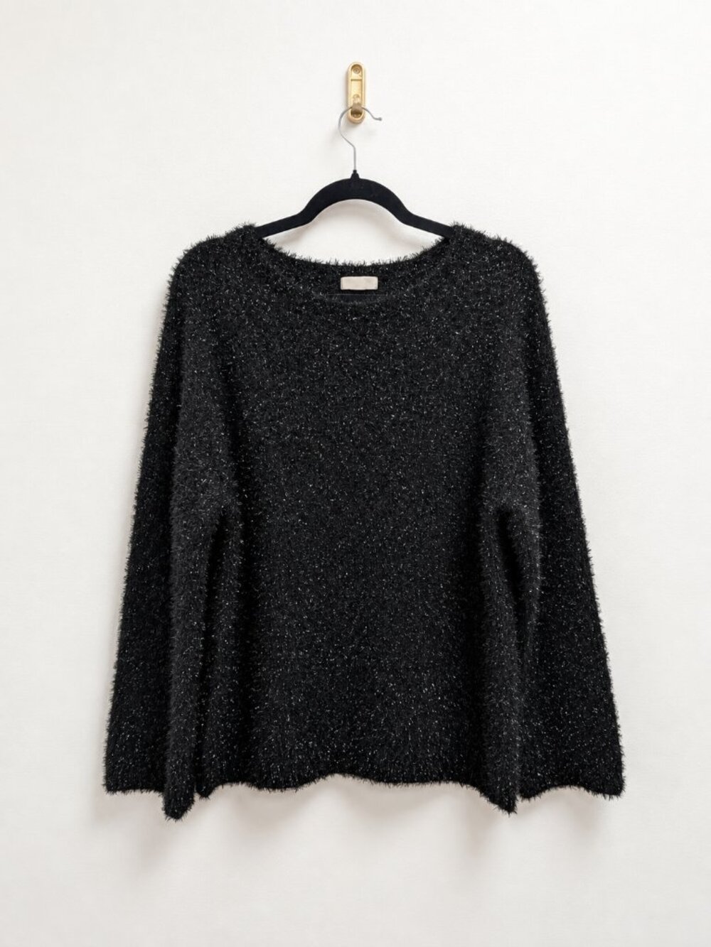 H&M Black Tinsel Pullover Sweater